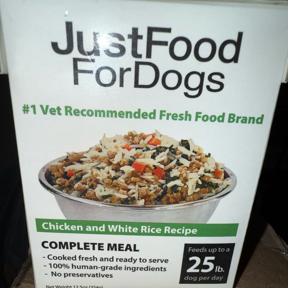 JustFood for Dogs Chicken and White Rice Recipe 4 Pack